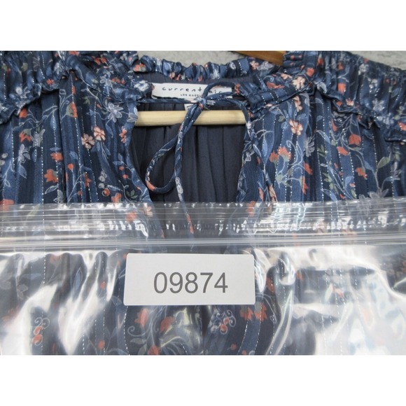 Current Air Dress Women S Blue Floral Cottagecore Smocked Ruffle Feminine Chic - Picture 16 of 16